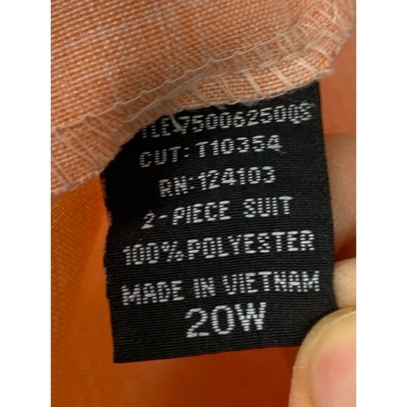 T. Milano 2-Piece Peplum & Pleat Skirt Suit 20W Summer Peach RAA10417 - Picture 8 of 11